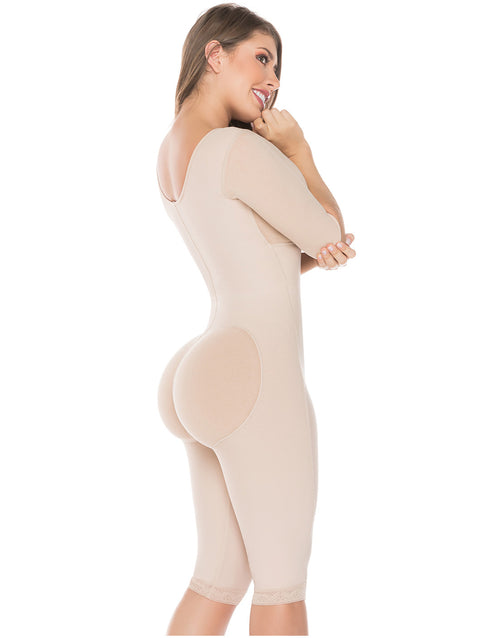 Be Shapy | Salome 0525 Postperative Colombian Fajas + Liposuction Board | Shapewear after Surgery with Sleeves-2-Shapes Secrets Fajas