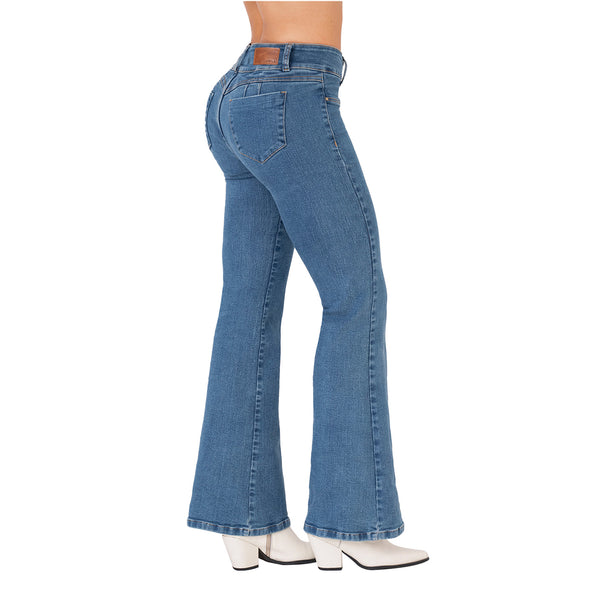 LOWLA 212357  Regular Rise Butt Lift Flare Colombian Jeans with