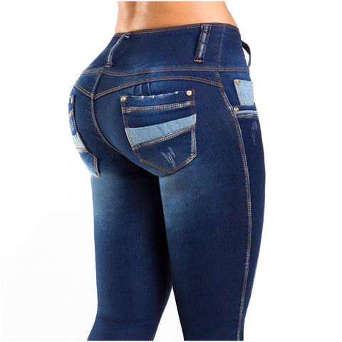 Laty Rose CS3B06 Dark Skinny Colombian Butt Lift Jeans for Women