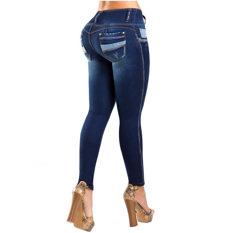 Laty Rose CS3B06 Dark Skinny Colombian Butt Lift Jeans for Women