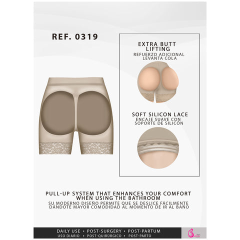 Fajas Salome 0319 | Open Bottom Shaper for Butt Enhancement - Shapes Secrets