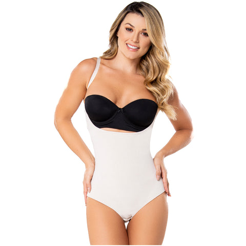 Fajas Diane & Geordi 002375 | Slimming Bodysuit Colombian Faja | Open Bust Tummy Control Girdle for Daily Use-1-Shapes Secrets Fajas
