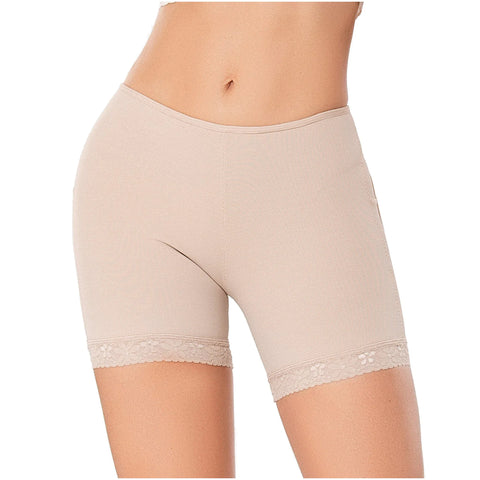 Diane & Geordi 2398 | Butt Lifter Mid Thigh Faja Shorts with Cut Outs-4-Shapes Secrets Fajas