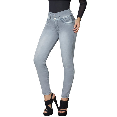 DRAXY 1316 Colombian Skinny Washed-out Butt Lifter Jeans - SS