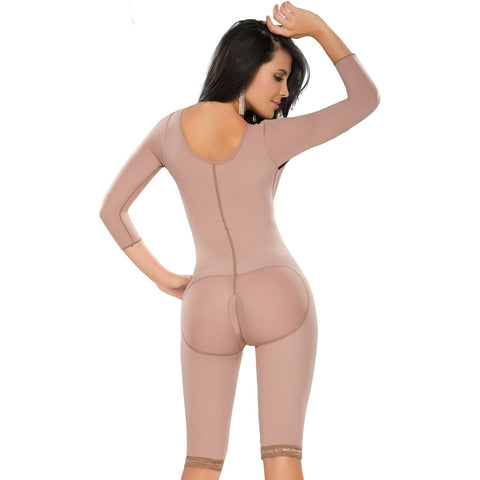 Fajas Dprada 11103 | Firm Control Knee Length Body Shaper - Shapes Secrets