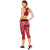 Flexmee 944212 Red Fractals Capri Activewear Workout Pants Trousers