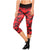 Flexmee 944212 Red Fractals Capri Activewear Workout Pants Trousers