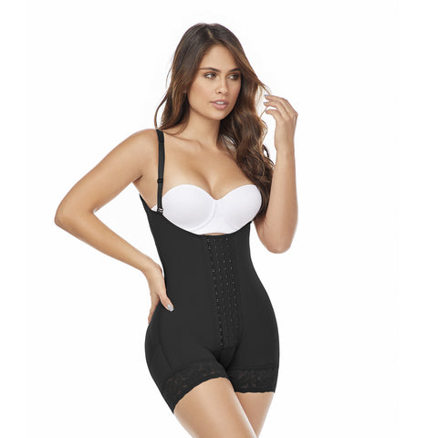 Fajas MariaE FQ110 | Fajas Colombianas Open Bust Bodysuit | Panty Style Girdle for Daily Use-5-Shapes Secrets Fajas