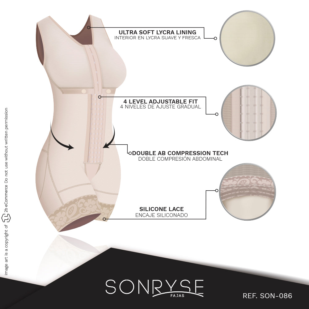 Daily Use Best Everyday Shapewear Medium compression & high-back design Fajas Sonryse086BF-5-Shapes Secrets Fajas