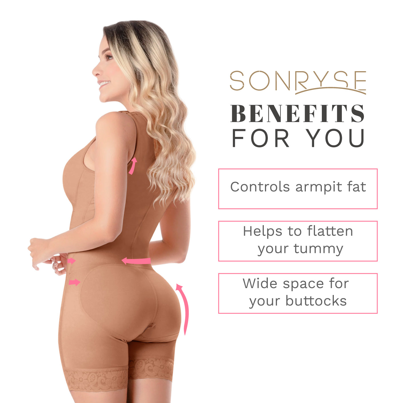 Sonryse Slim Postpartum C'Section Tummy Control Butt Lift Fajas