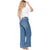 Women Distressed Denim High Rise Full Length Wide Leg Jeans Lowla 212395-7-Shapes Secrets Fajas