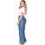 Women Distressed Denim High Rise Full Length Wide Leg Jeans Lowla 212395-8-Shapes Secrets Fajas