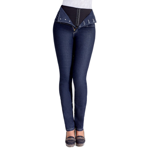 LOWLA 217205 | High Waisted Skinny Jeans for Women with Inner Girdle-3-Shapes Secrets Fajas