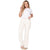 High Waisted White Straight Leg jeans for Women Lowla 242363-10-Shapes Secrets Fajas