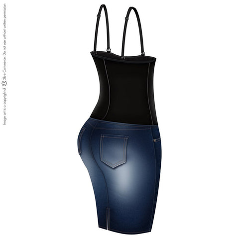 Lowla Shapewear 258015 | Butt Lifter Pencil Skirt with Faja-5-Shapes Secrets Fajas