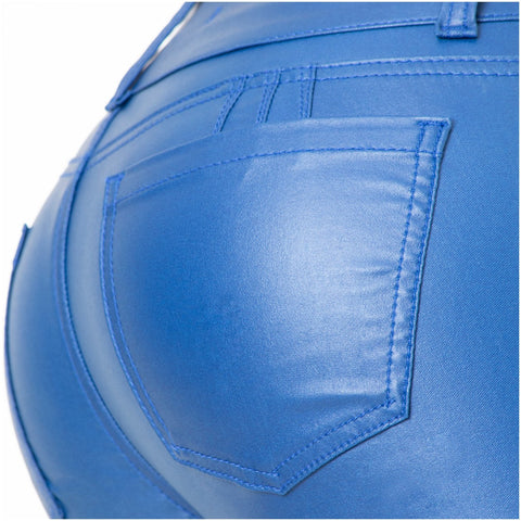 LOWLA CCS2B0719 | Faux Leather Mid Rise Jeans For Women-12-Shapes Secrets Fajas