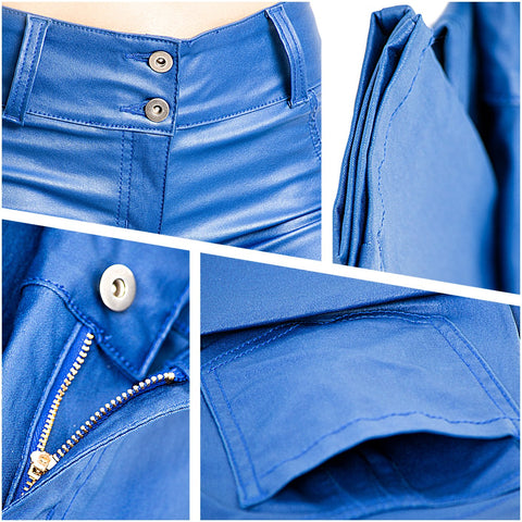 LOWLA CCS2B0719 | Faux Leather Mid Rise Jeans For Women-18-Shapes Secrets Fajas