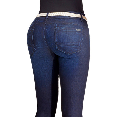 Lowla 218236 | Skinny Butt Lifting Jeans for Women with Removable Butt Pads