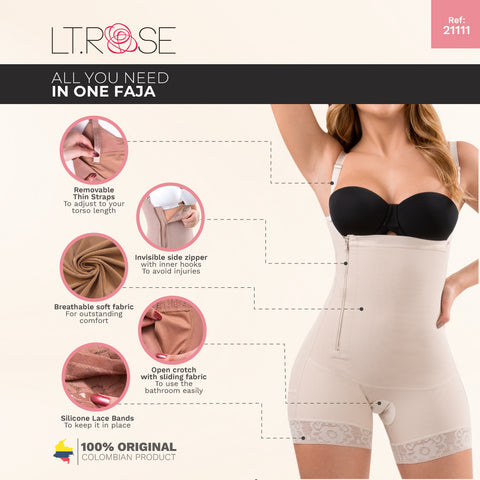 Everyday Use & Postpartum Girdle Open Bust & Butt Lifters Fajas Laty Rose 21111-9-Shapes Secrets Fajas