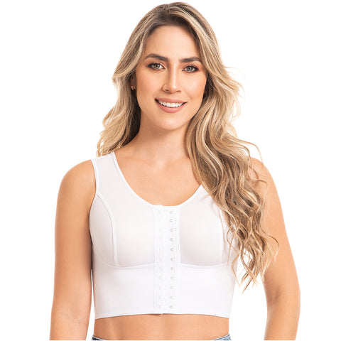 Post Surgical Compression Bra with Hook and eye closure Breast support and enhancement. MYD 0019-13-Shapes Secrets Fajas