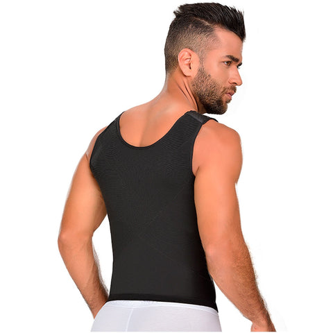 Fajas MYD 0760 | Compression Tank Top Mens Shapewear Slimming Vest-2-Shapes Secrets Fajas