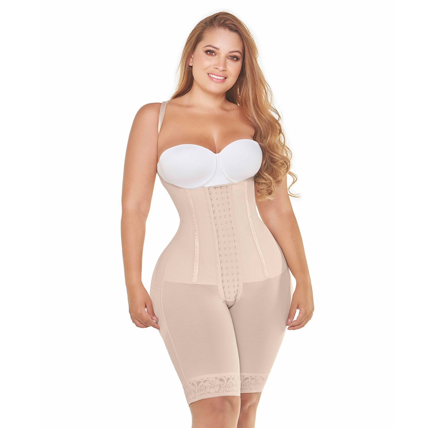 MARIAE Faja Colombiana Post Surgery Full Body Girdle Bodysuit for Slimming  with Sleeve & Over Strap for Woman Faja Reductora Manga Larga 