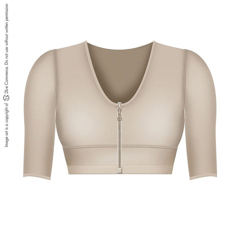 Fajas Salome 0328-3 | Post Surgical Bra with Sleeves-2-Shapes Secrets Fajas