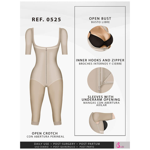 Fajas Salome 0525 | Colombian Lipo Compression Garment | Post Surgery Shapewear for Women-7-Shapes Secrets Fajas