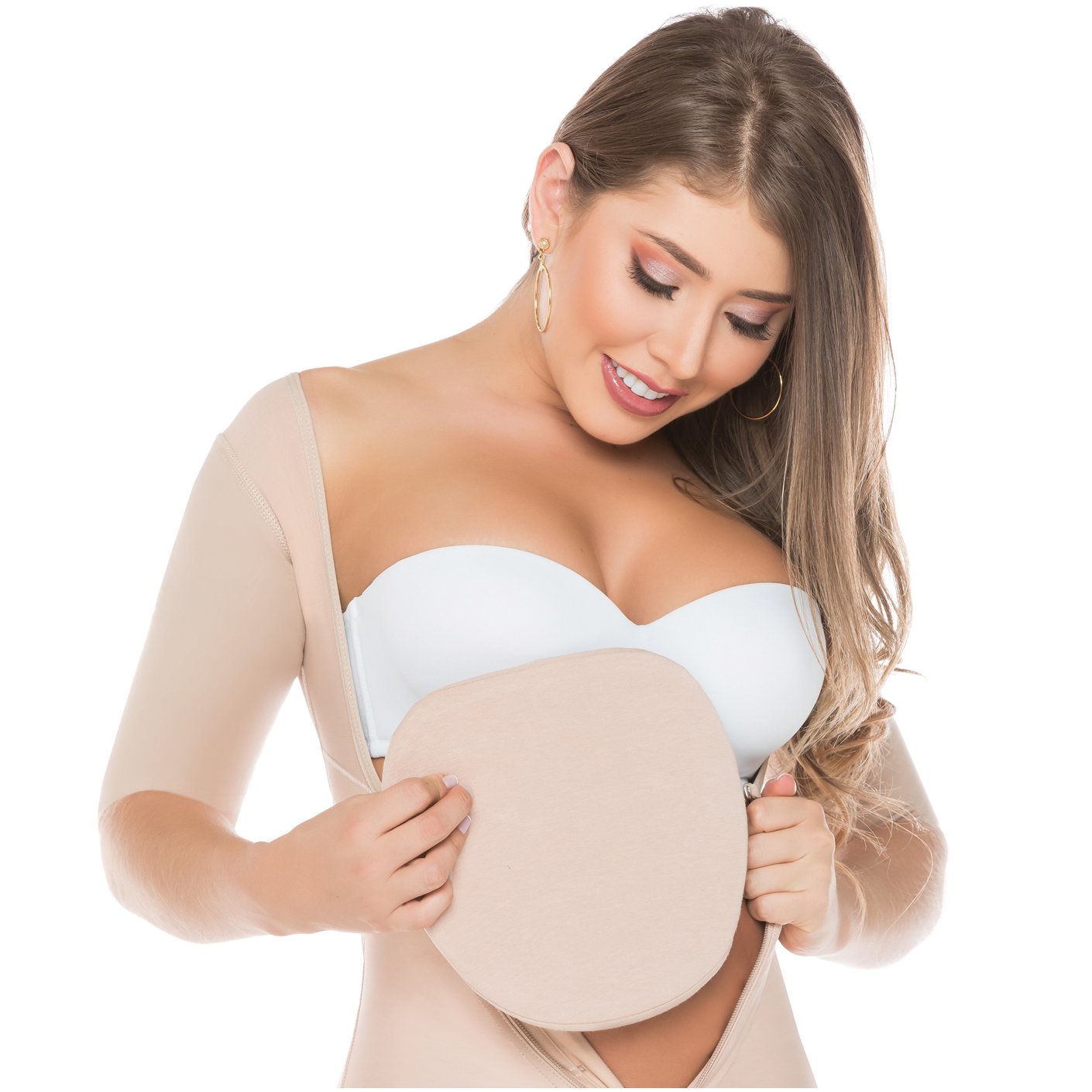 Sonryse SP23NC  Open Bust Daily Use Bodysuit Tummy Control for