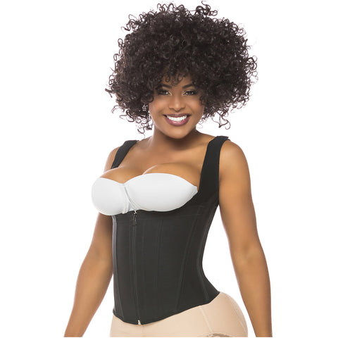 Fajas Salome 0314 | Colombian Waist Trainer Cincher | Daily Use | Braless and Wide Straps-4-Shapes Secrets Fajas