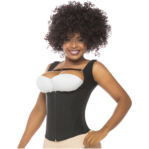 Fajas Salome 0314 | Colombian Waist Trainer Cincher | Daily Use | Braless and Wide Straps-5-Shapes Secrets Fajas