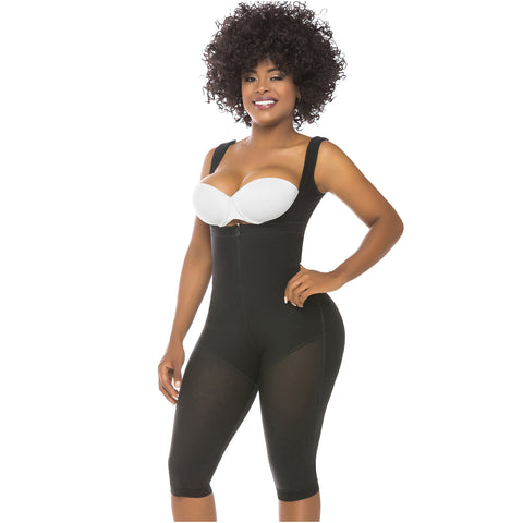 Tummy Tuck and Thigh Liposuction Post-Surgery Faja with Closure System, Bathroom-Friendly Crotch & High Compression Salome 0520-6-Shapes Secrets Fajas