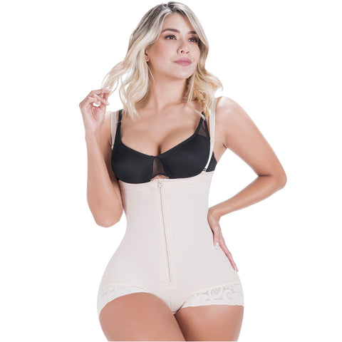 SONRYSE 021ZL | Post Surgery Compression Garments after Tummy Tuck and Lipo | Open Bust Panty Shapewear | Powernet-1-Shapes Secrets Fajas