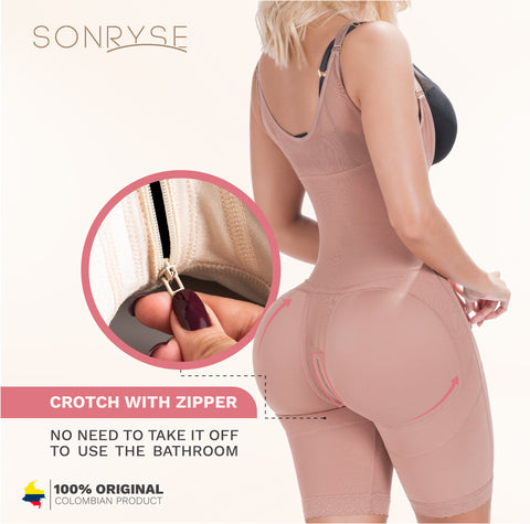 SONRYSE 048BF | Post Surgery and Pospartum Open Bust Shapewear Fajas Colombianas | Powernet-5-Shapes Secrets Fajas