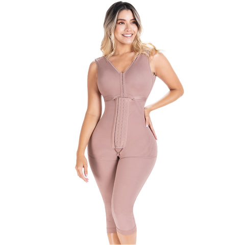 Fajas Sonryse 054BF | Tummy Control Compression Girdle Colombian Full Body Shaper with Built-in Bra | Post Surgery Postpartum-9-Shapes Secrets Fajas