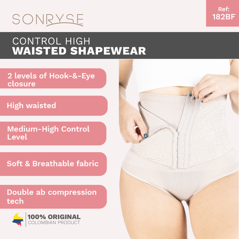 Daily Use Under Wear Extra high waistl & Medium-high compression Sonryse 182BF-5-Shapes Secrets Fajas