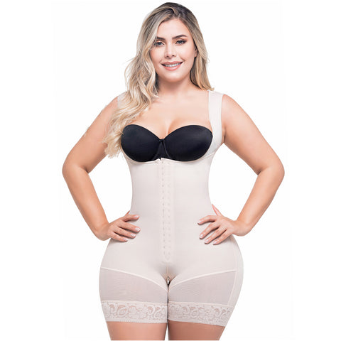 Liposuction Post-Surgery Faja with Zippered crotch, Open bust, Medium compression Sonryse 211BF-1-Shapes Secrets Fajas