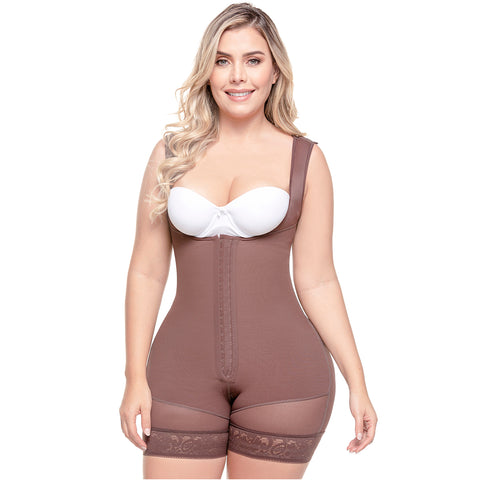 Liposuction Post-Surgery Faja with Zippered crotch, Open bust, Medium compression Sonryse 211BF-15-Shapes Secrets Fajas