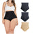 Daily Use Under Wear 3-Pack Tummy Control High-Waist Shapewear Seamless Panties Sonryse SP607NC-6-Shapes Secrets Fajas