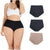 Daily Use Under Wear 3-Pack Tummy Control Mid Rise Shapewear Seamless Shaping Panties Sonryse SP620NC-6-Shapes Secrets Fajas