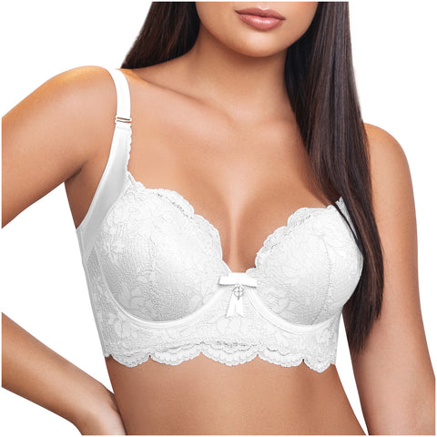 Daily Use Bra Removable strap, Breathable whole cup & Side bones back Sonryse C481-3-Shapes Secrets Fajas