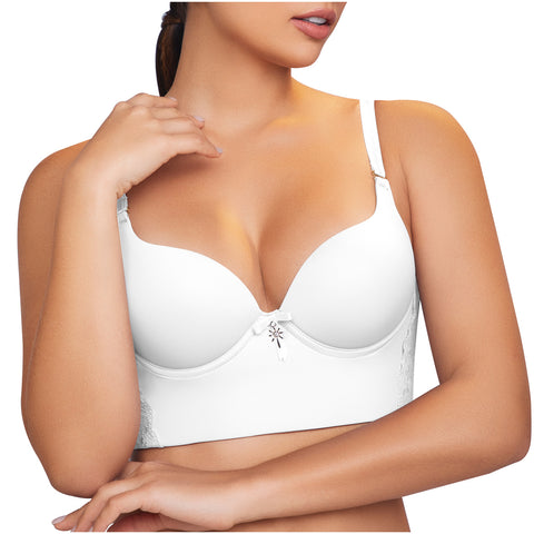 Daily Use Bra Breathable full cups, Flexible side bones &The straps are removable Sonryse C486-3-Shapes Secrets Fajas