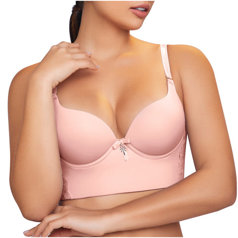 Daily Use Bra Breathable full cups, Flexible side bones &The straps are removable Sonryse C486-1-Shapes Secrets Fajas