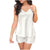 SONRYSE 379 | Two Piece Women's Satin Sleepwear Silk Robes with Lace Details | Short & Top | Daily Use-1-Shapes Secrets Fajas