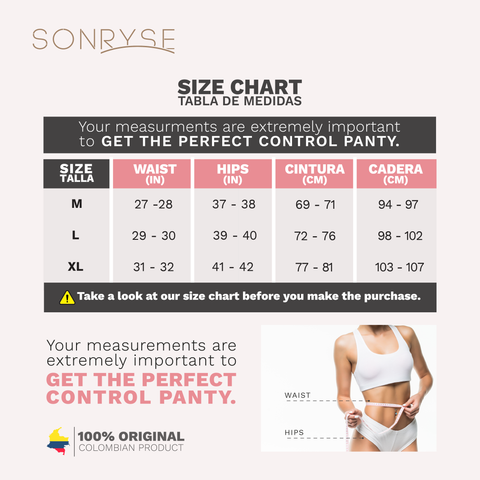 Daily Use Under Wear 2-Pack Tummy Control High-Waist Shapewear & Seamless Panties Sonryse SP607NC-3-Shapes Secrets Fajas