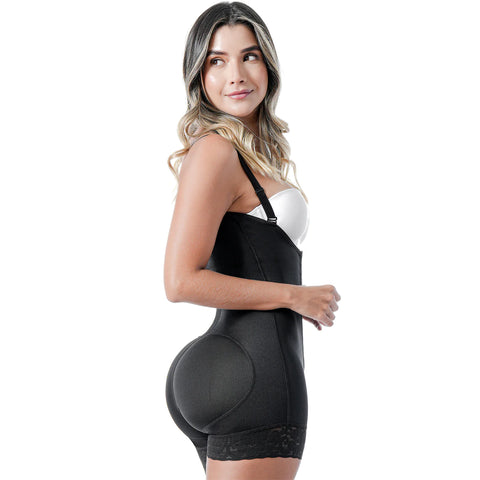 FAJAS SONRYSE TR66BF | Butt Lifting Tummy Control Colombian Shapewear for Women | Open Bust Postpartum Girdle-10-Shapes Secrets Fajas