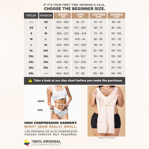 Fajas Sonryse 014ZL | Colombian Shapewear Knee Length | Body Shaper Built-in bra & High Back | Daily Use Girdle-3-Shapes Secrets Fajas