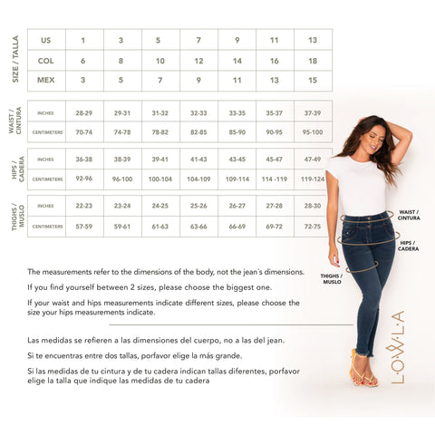 LOWLA 212726 | High Rise Wide Leg Bootcut Colombian Jeans with Removable Pads-3-Shapes Secrets Fajas