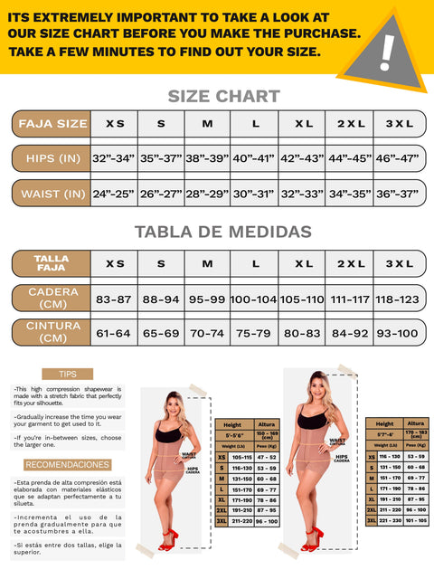 Post-Surgery BBL, Open-Bust, Mid-Back, High Compression Shapewear Fajas Sonryse 047BF-3-Shapes Secrets Fajas