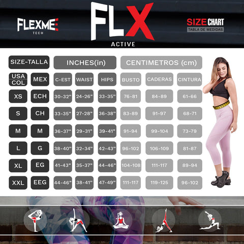 FLEXMEE 944069 Fractals Sublimated Mid Rise Capri Leggings | Supplex 360 - Shapes Secrets